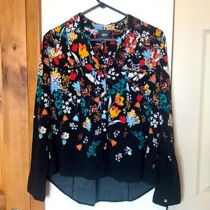Anthropologie Maeve woodland pattern blouse